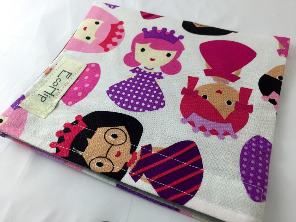 Princess Snack Bag, Pink Reusable Snack Baggie, Princess School Lunch - EcoHip Custom Designs