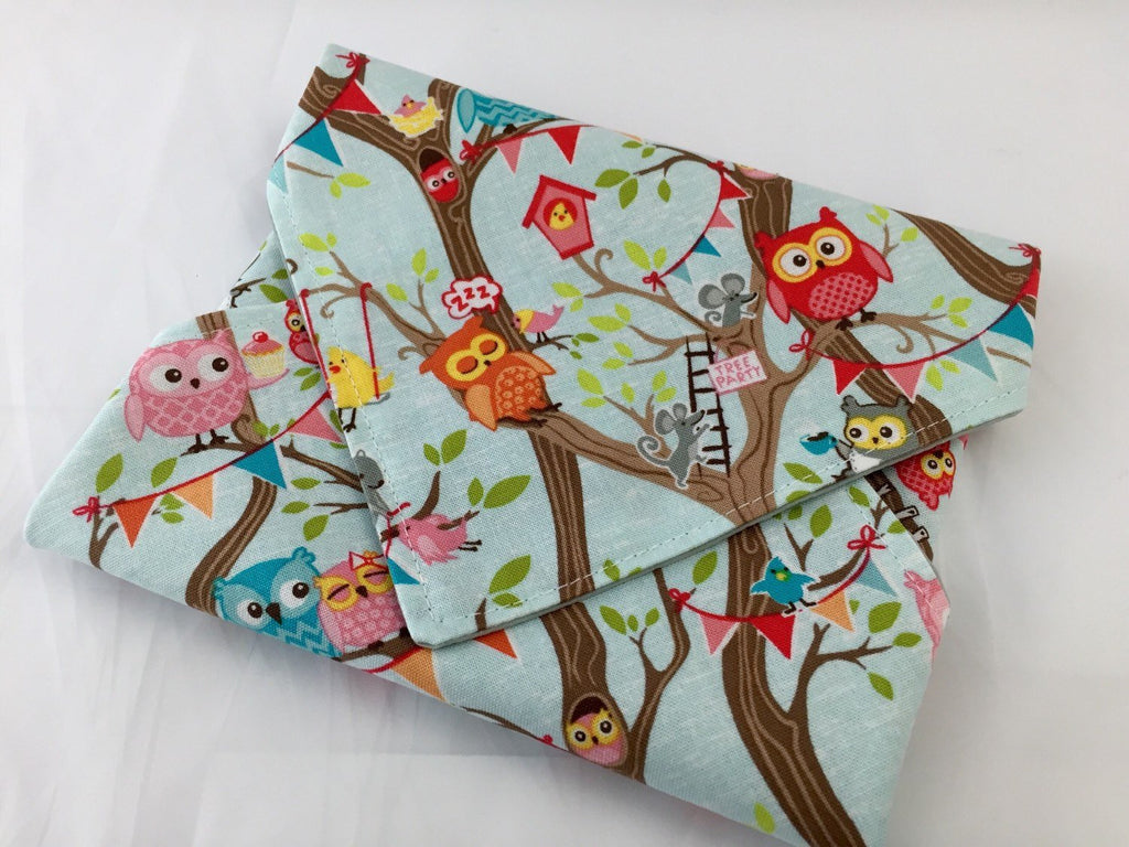 Owl Sandwich Bag, Eco-Friendly BIrd Sandwich Wrap, Cupcake Lunch Napkin - EcoHip Custom Designs