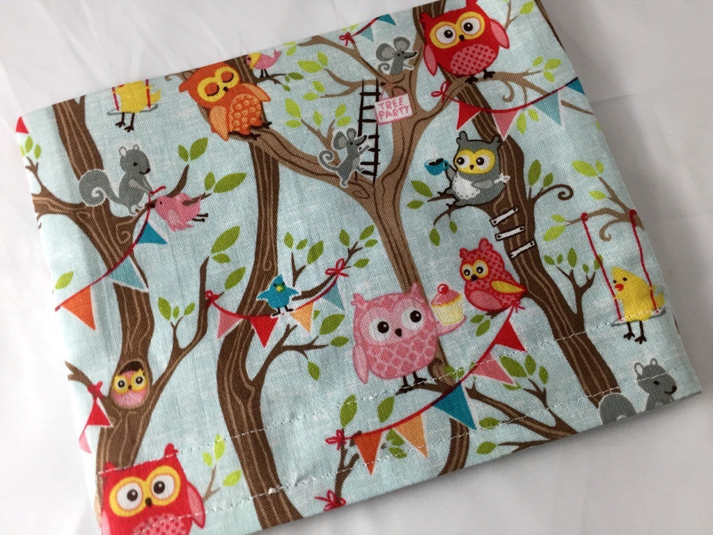 Reusable Owl Snack Bag, Blue Snack Baggie, Eco-Friendly Snack Pouch for School - EcoHip Custom Designs