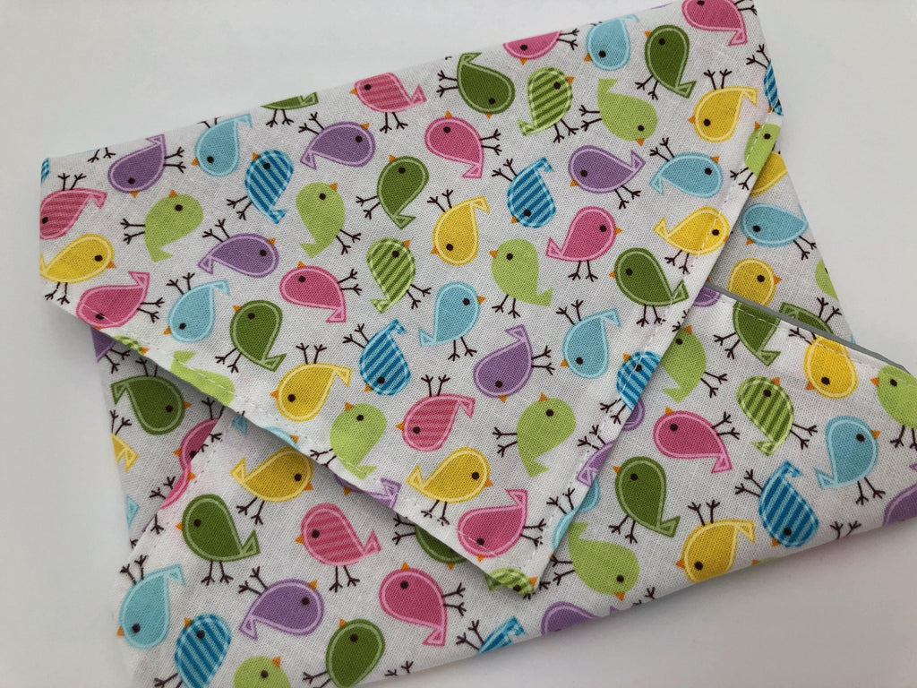 Little Birds, Reusable Sandwich Bag , Girls Sandwich Wrap, Bird Lunchbox - EcoHip Custom Designs