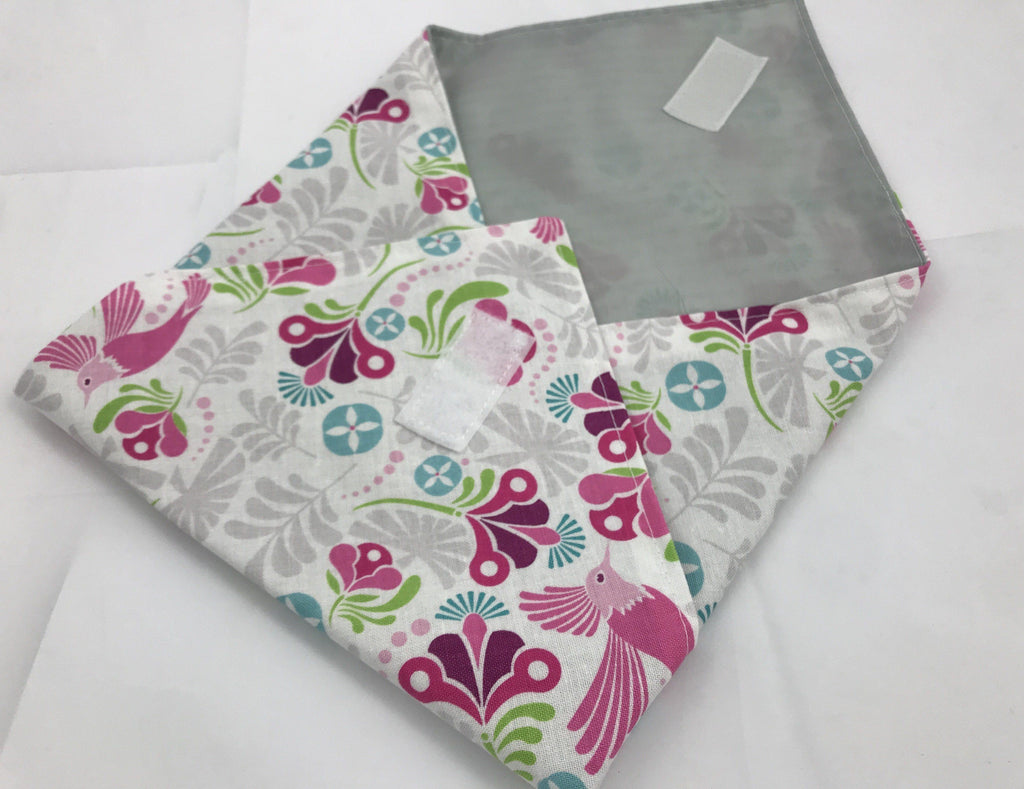 Peacock Reusable Sandwich Bag Wrap, Girl’s Lunch, Pink - EcoHip Custom Designs