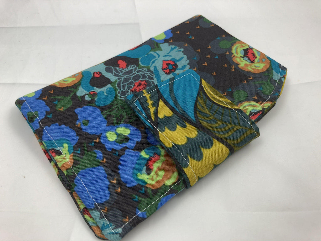 Privacy Pouch, Sanitary Pad Holder, Tampon Case, Shark Week, Peonies, Green - EcoHip Custom Designs