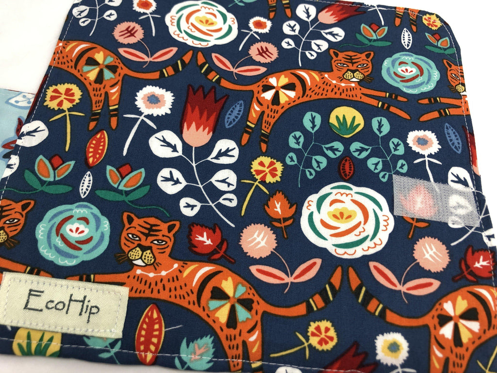 Privacy Pouch, Tampon Case, Sanitary Pad Holder, Feminine Products Wallet, Tigers - EcoHip Custom Designs