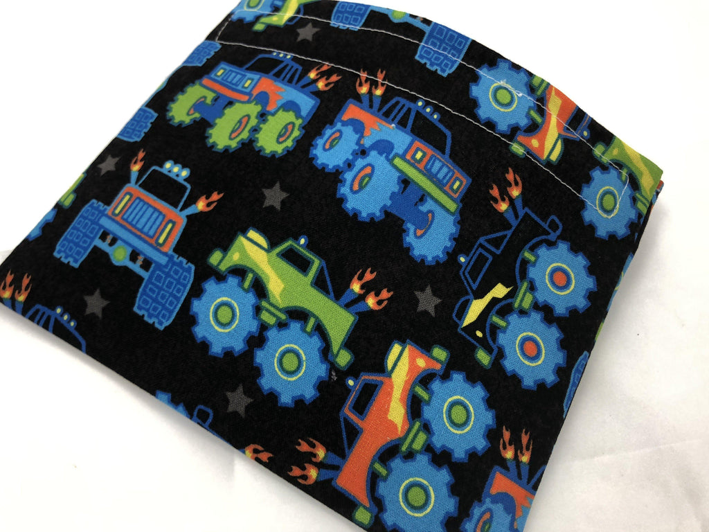 Reusable Boy’s Snack Bag, Kid’s Snack Baggie, Monster Truck Lunch - EcoHip Custom Designs