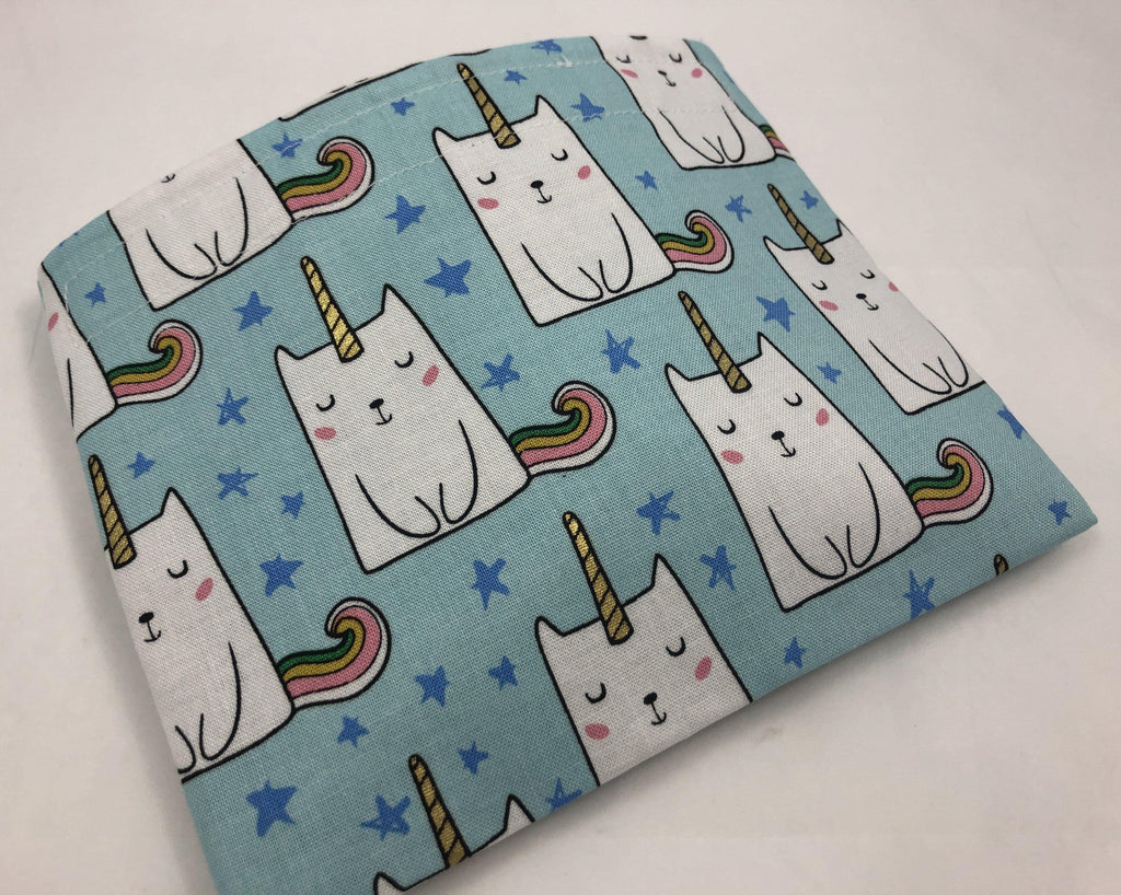 Reusable Girl’s Snack Bag, School Lunch Baggie, Cat, Unicorn - EcoHip Custom Designs