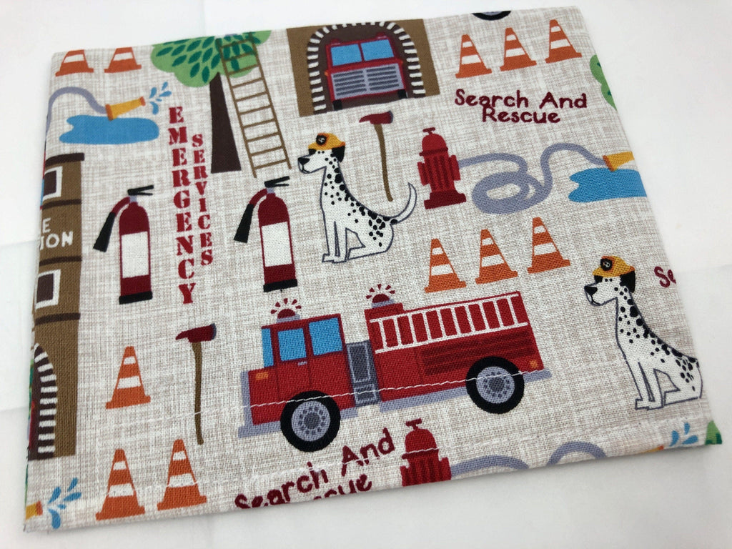 Reusable Kid's Snack Bag, School Lunch Baggie, Fire Fighters - EcoHip Custom Designs