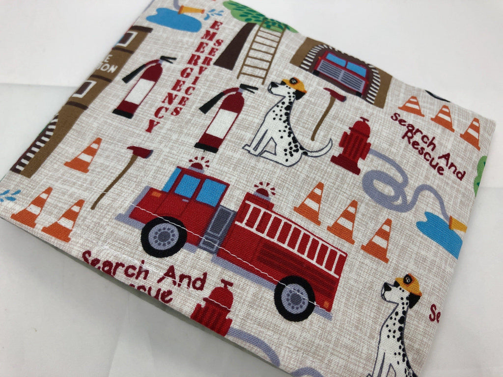 Reusable Kid's Snack Bag, School Lunch Baggie, Fire Fighters - EcoHip Custom Designs