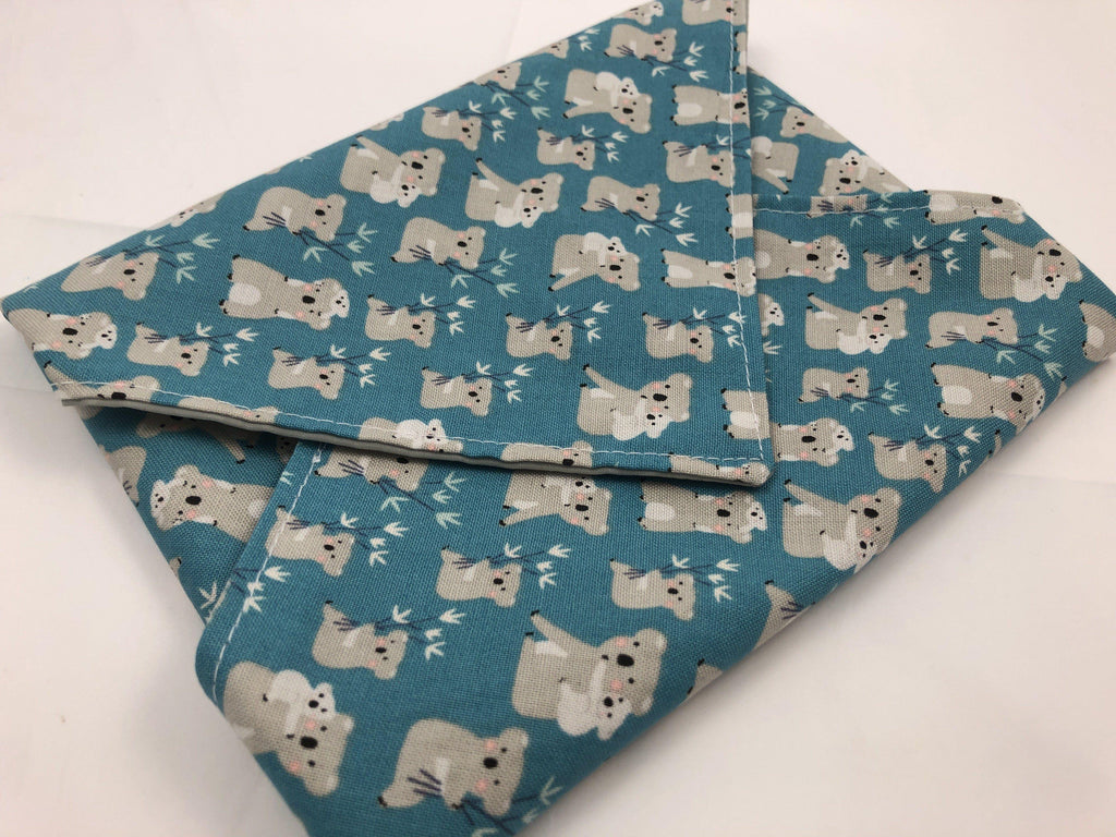 Reusable Sandwich Bag Wrap, School Lunch Napkin, Animal, Koala Bears - EcoHip Custom Designs