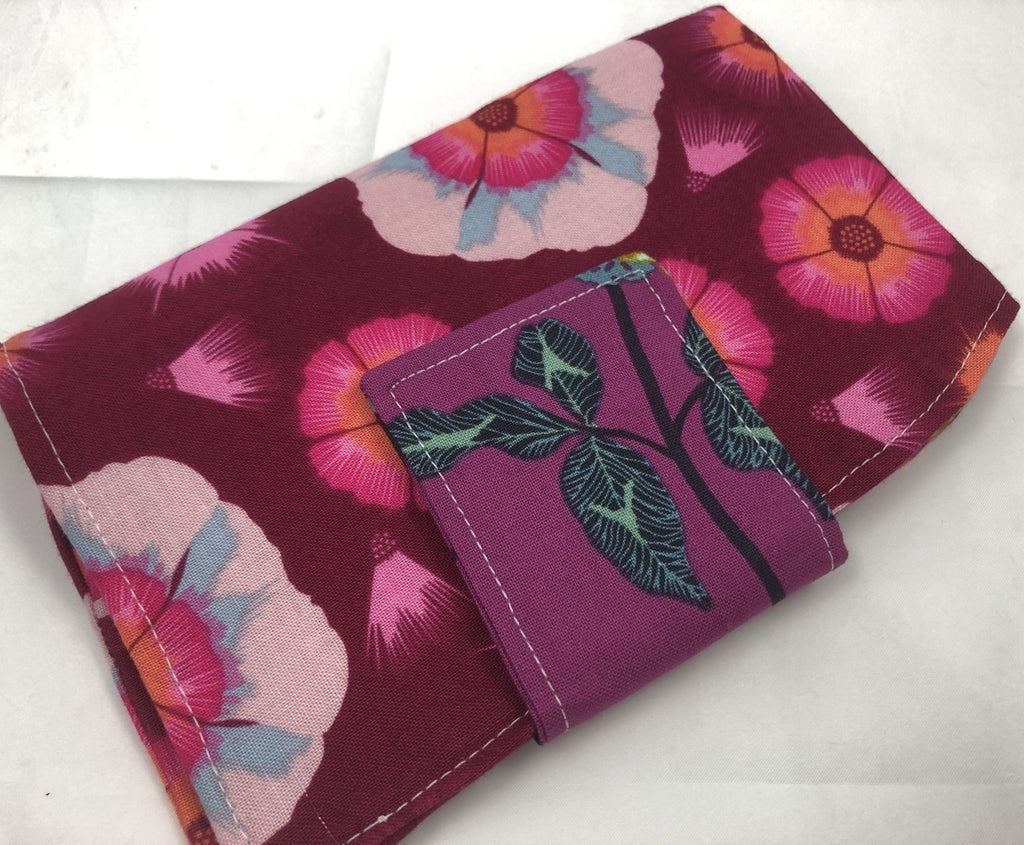 Sanitary Pad Pouch, Feminine Products Wallet, Time of the Month Holder, Taffy Red - EcoHip Custom Designs