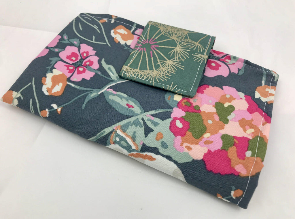 Tampon Case, Sanitary Pad Bag, Time of the Month Wallet, Green, Pink - EcoHip Custom Designs