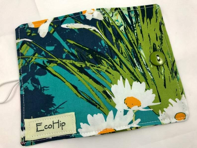 Tea Holder, Travel Tea Bag Wallet, Business Card Case, Tea Lover Gift, Green Garden - EcoHip Custom Designs