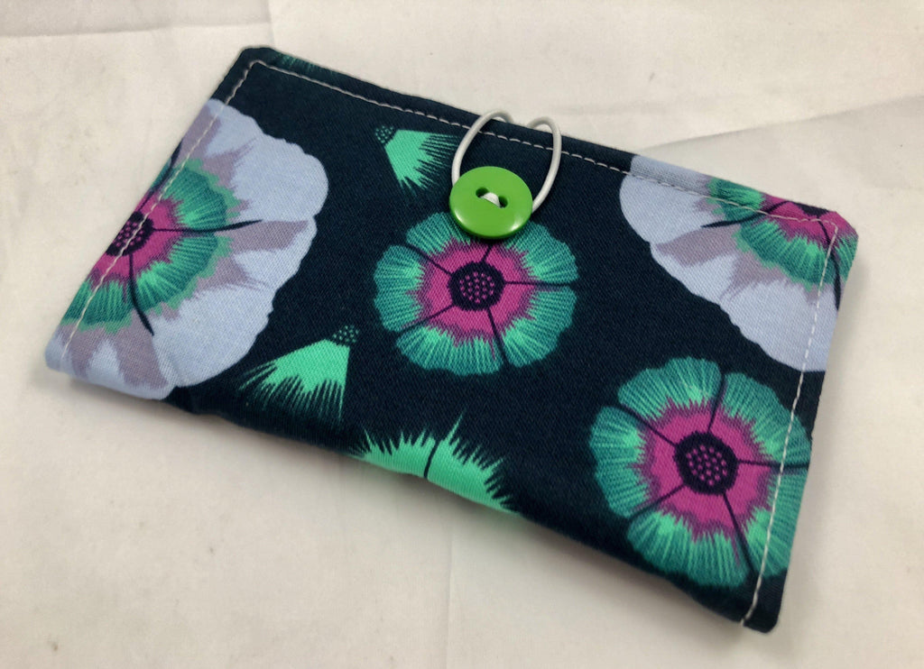 Teal Tea Bag Wallet, Travel Teabag Case, Business Card Holder, Tea Gift - EcoHip Custom Designs